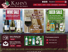 Tablet Screenshot of kahnsfinewines.com